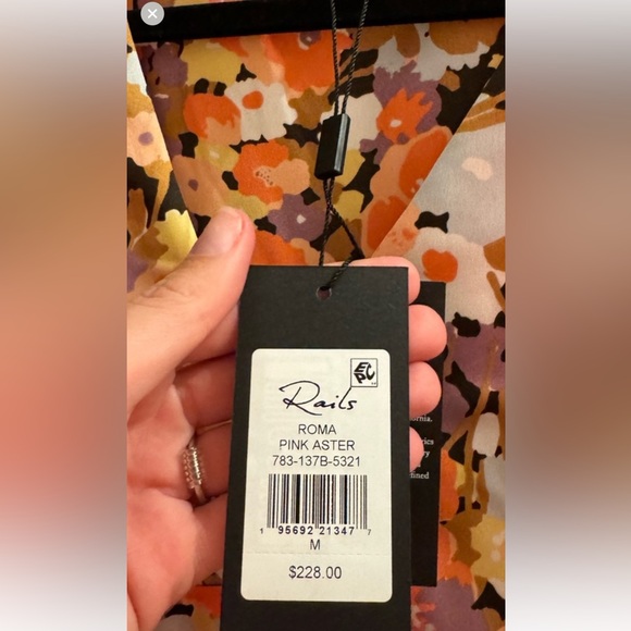 NWT- Rails Pink Aster Multicolor Floral Dress - Picture 4 of 4